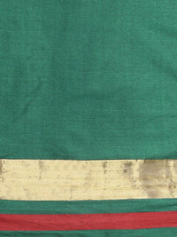Saree mall Green & Red Solid Saree