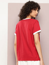 DILLINGER Typography Embroidered Pure Cotton Boxy T-shirt