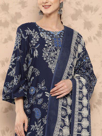 Anouk Ethnic Motifs Printed Kurta with Trousers & Dupatta