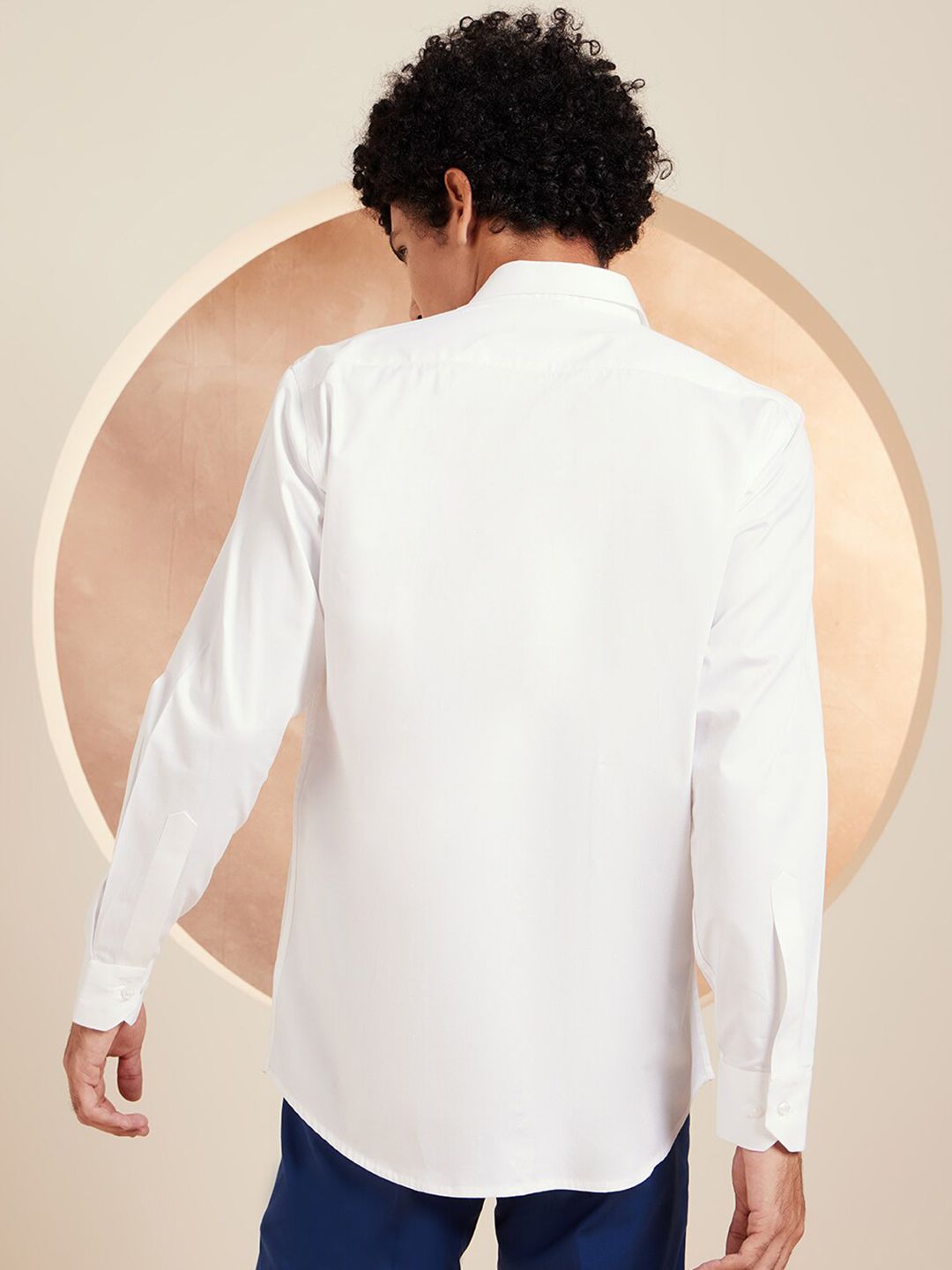 DENNISON Brand Logo Cotton Satin Shirt