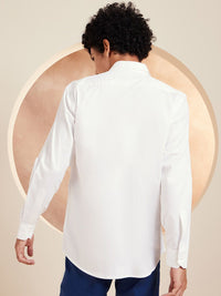 DENNISON Brand Logo Cotton Satin Shirt