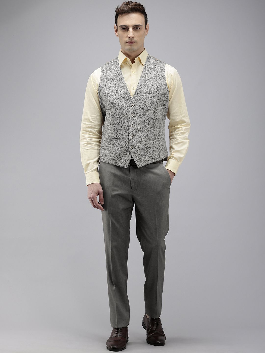 Park Avenue Single Breasted Slim Fit 3-Piece Party Wear Suit