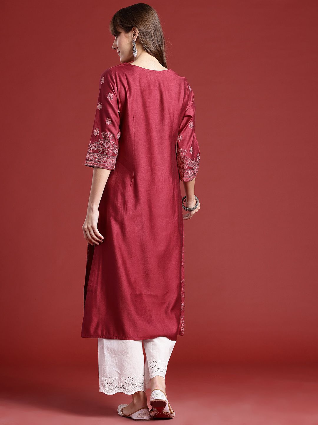 Anouk Ethnic Motifs Printed Straight Kurta