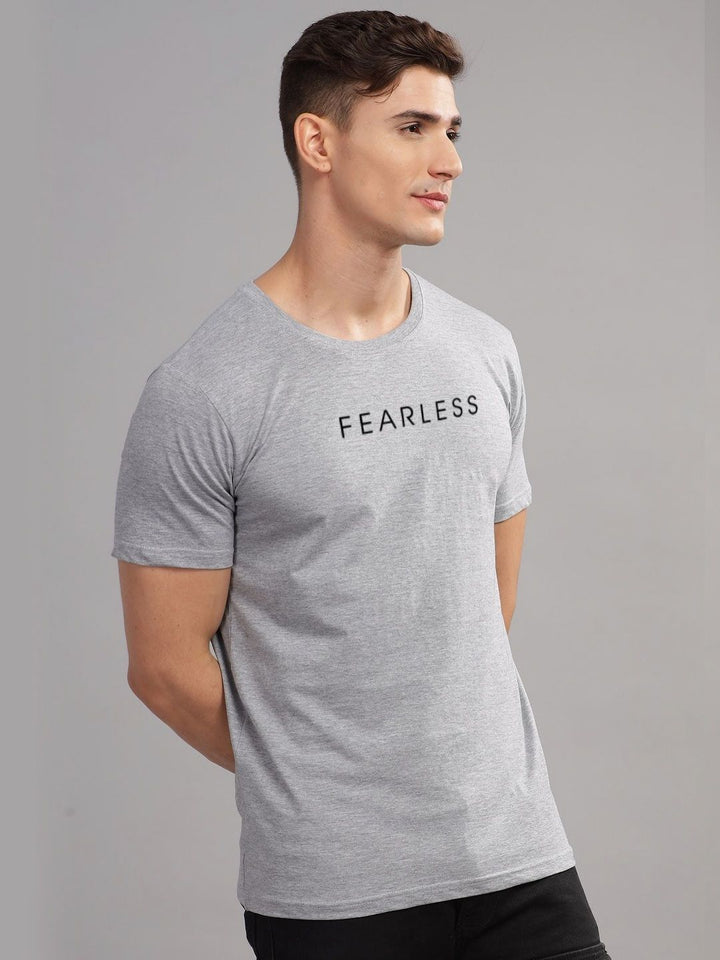 ADRO Men Typography Printed Raw Edge T-shirt