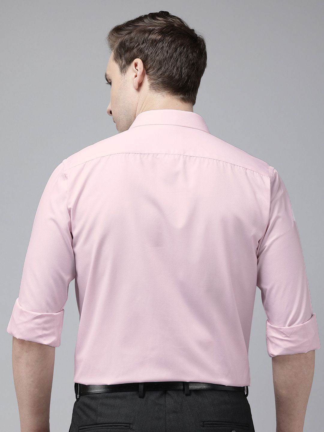 Park Avenue Self Design Slim Fit Textured Formal Shirt