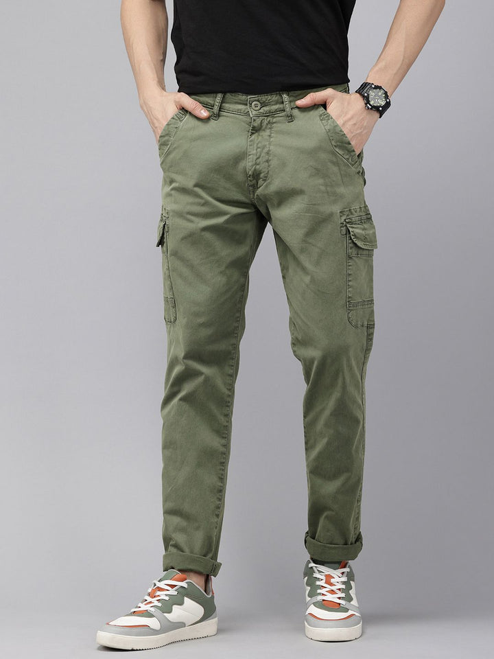 SPYKAR Men Slim Fit Cargos Trousers