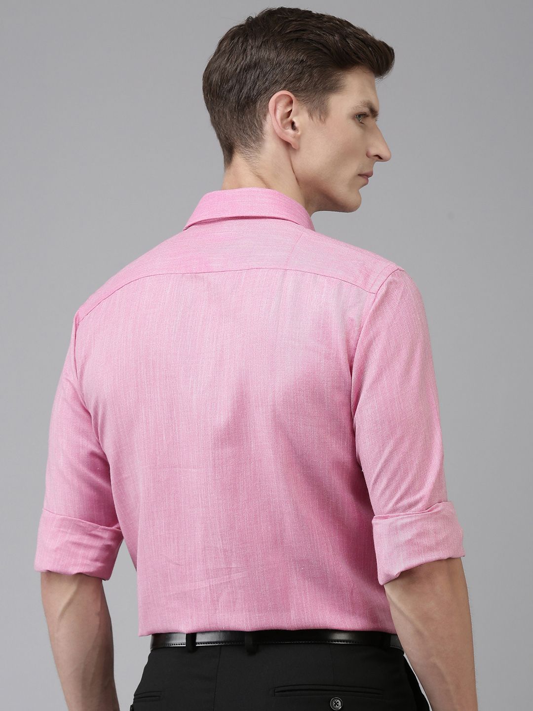 Park Avenue Slim Fit Self Design Textured Formal Shirt