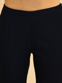 W Women Slim Fit Mid-Rise Cropped Trousers