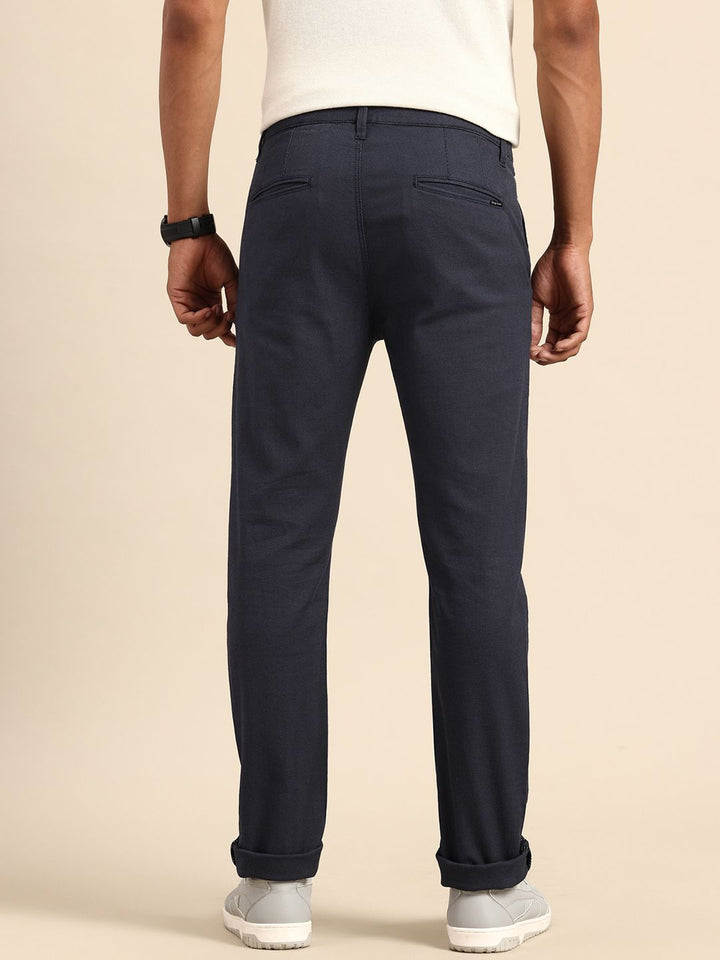 Being Human Men Self Design Textured Chinos Trousers