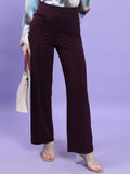 CHIC BY TOKYO TALKIES Women Flared Fit High-Rise Parallel Trousers