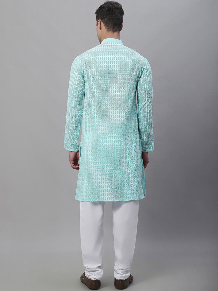 SOJANYA Embroidered Pure Cotton Kurta With Churidar