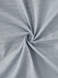 KLOTTHE Grey Striped Fitted 300 TC Super King Bedsheet with 2 Pillow Covers-270X270 cm