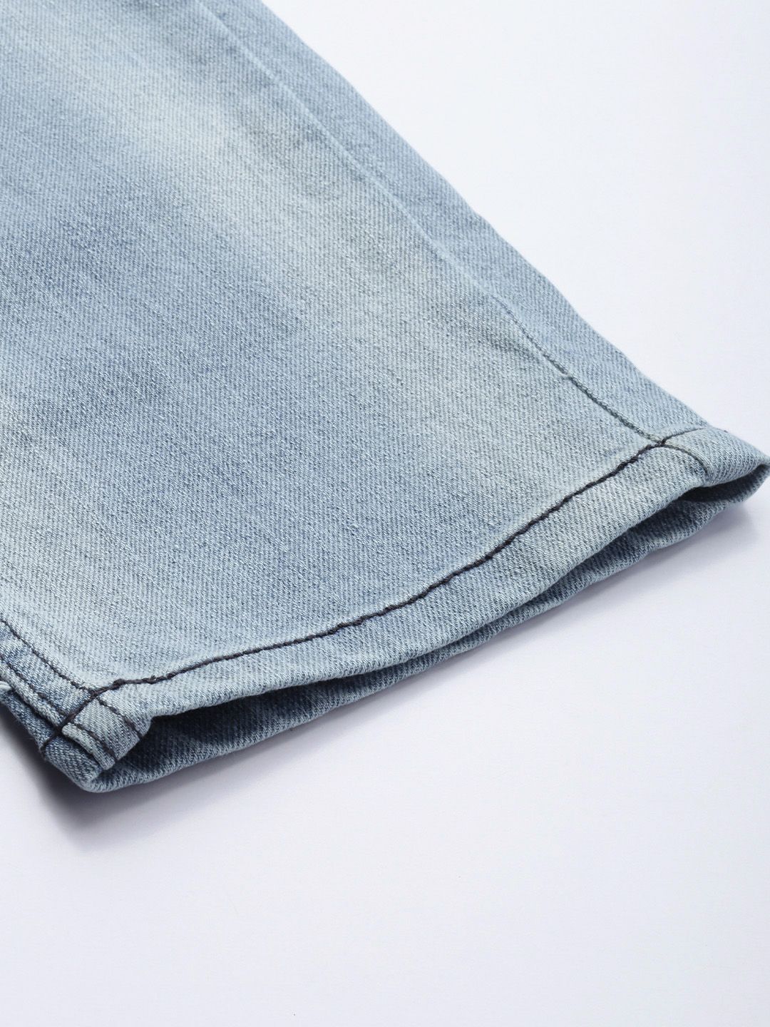 The Indian Garage Co Men Blue Slim Fit Light Fade Stretchable Jeans