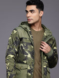 HRX by Hrithik Roshan Lifestyle Camouflage Print Hooded Jacket