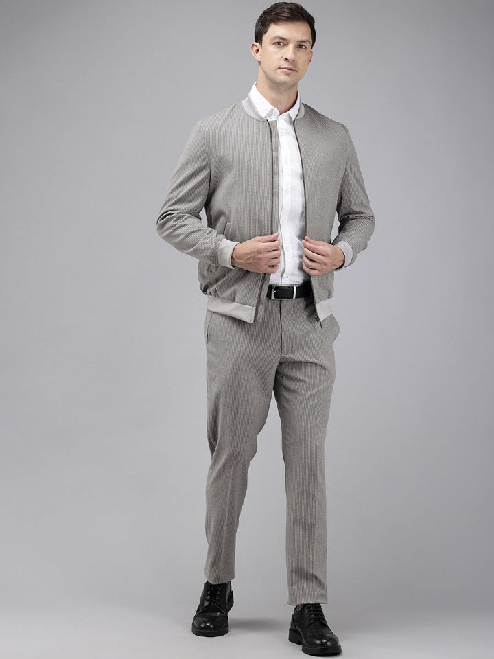 Park Avenue Striped Neo Fit 2 Piece Formal Suits