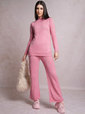 Tokyo Talkies High-Neck Acrylic Sweaters With Trousers