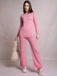 Tokyo Talkies High-Neck Acrylic Sweaters With Trousers