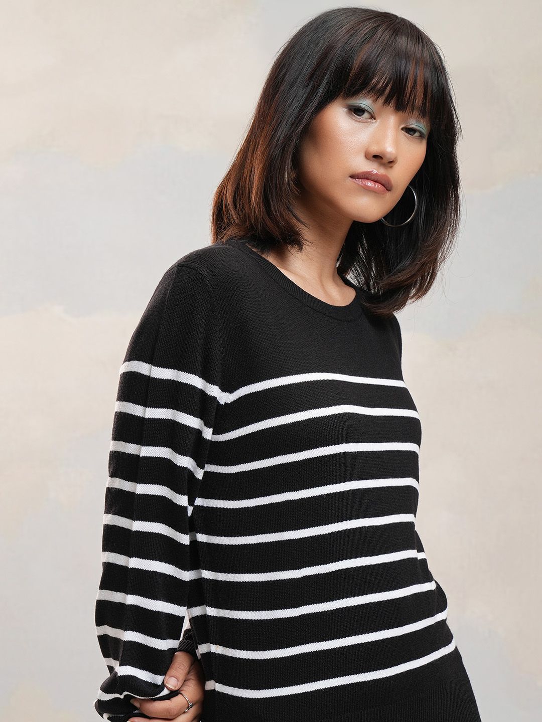 Tokyo Talkies Women Striped Pullover