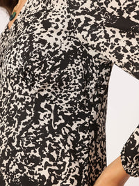 DressBerry Chic Charm Animal Print Midi Empire Dress