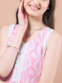pspeaches Floral Print Fit & Flare Cotton Midi Dress