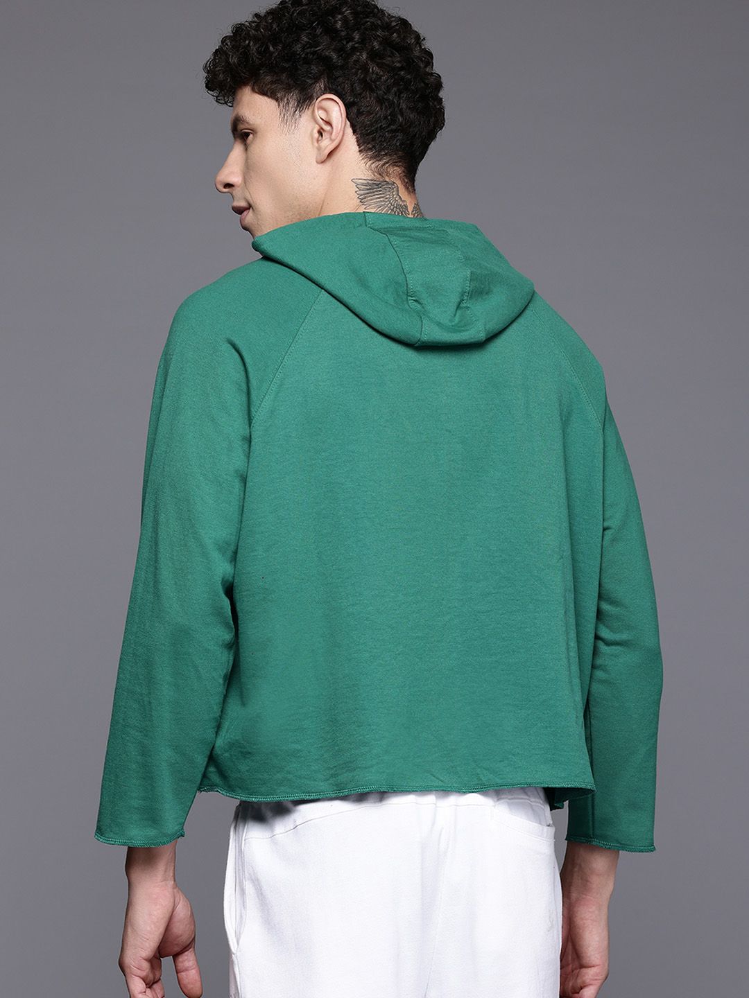 HRX by Hrithik Roshan Applique Detail Hooded Sweatshirt