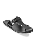 Mochi Men Open One Toe Comfort Sandals With Buckle Detail