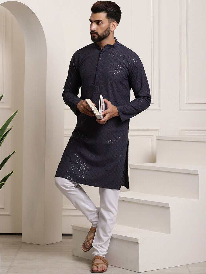 SOJANYA Sequin Embellished Pure Cotton Kurta