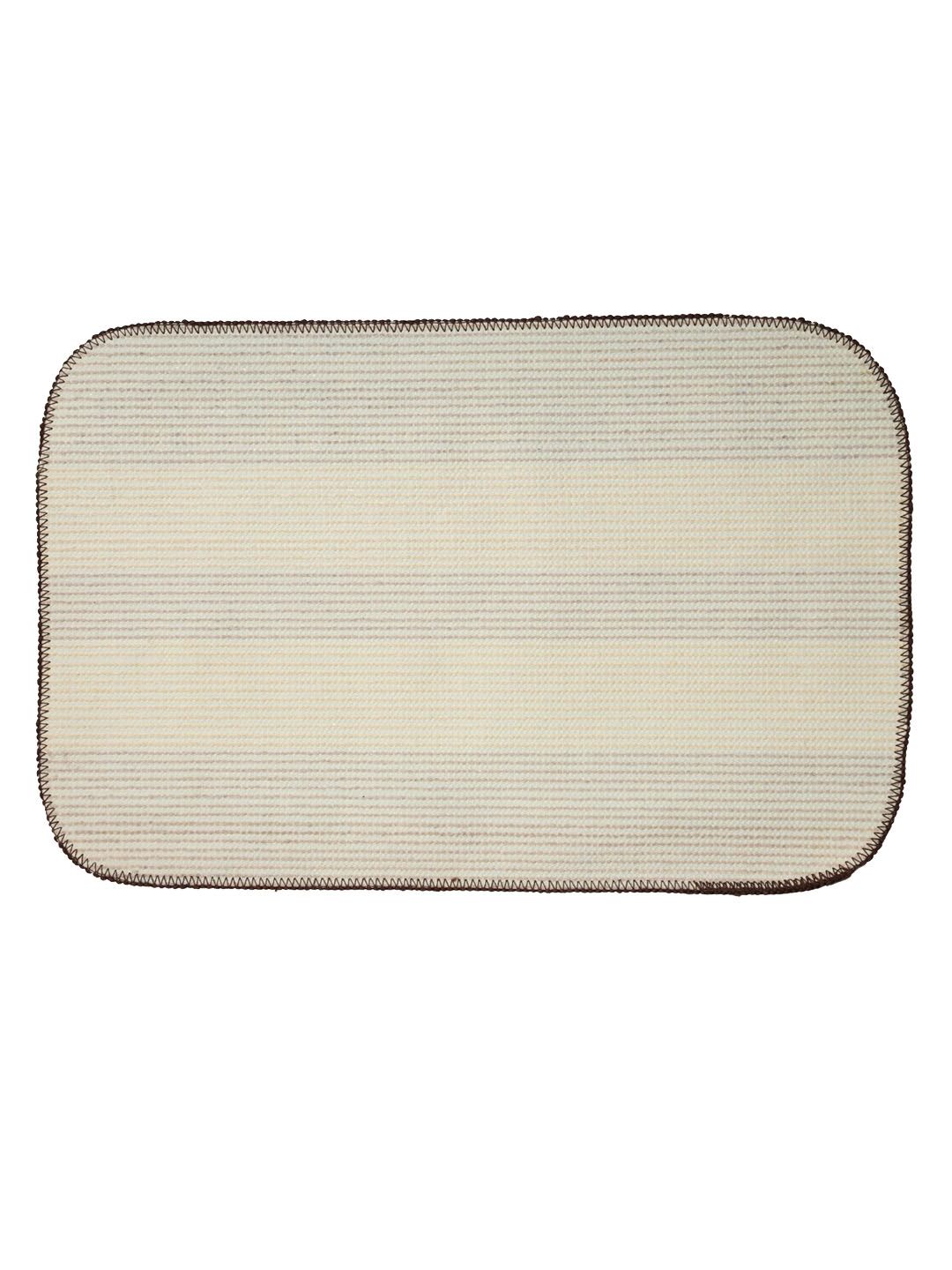 HOSTA HOMES Set Of 2 Brown & Beige Striped Anti-Skid Doormats
