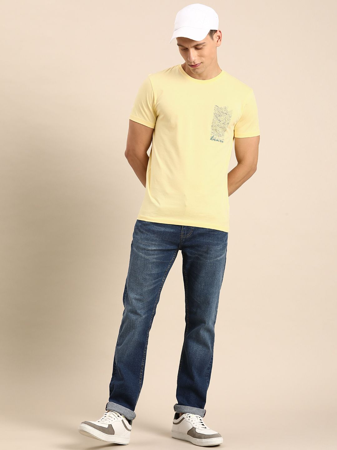 Being Human Pure Cotton Graphic Printed Casual T-shirt