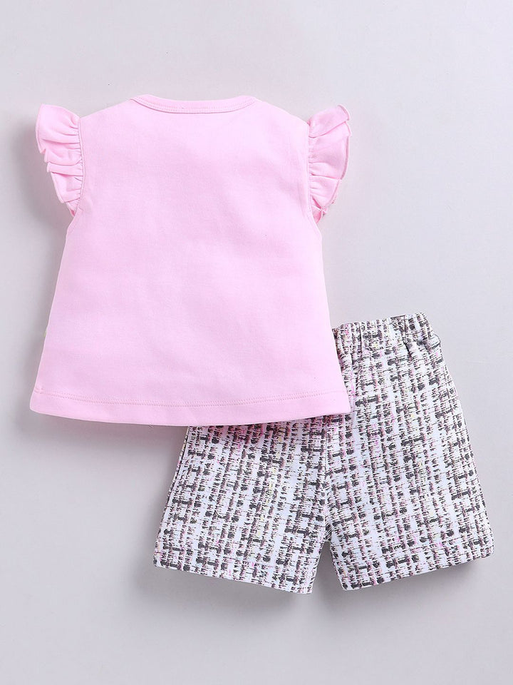 Moms Love Infant Girls Pure Cotton Top with Shorts