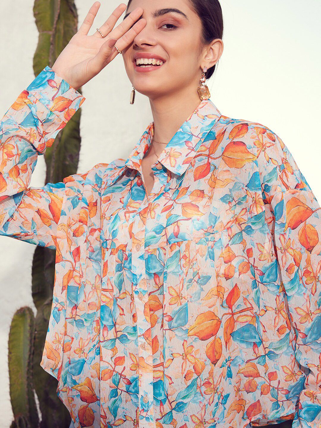 STREET 9 Floral Printed Comfort Fit Casual Shirt