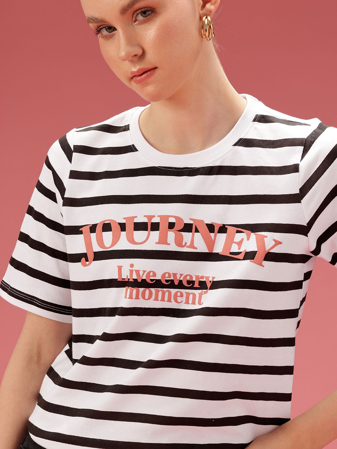 DressBerry Pure Cotton Striped T-shirt