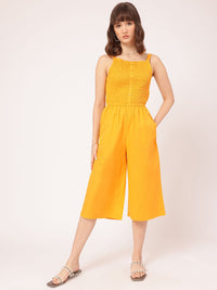 DressBerry Sunshine Styles Smocked Culotte Jumpsuit