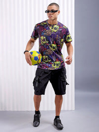 The Indian Garage Co Black Conversational Printed Slim Fit T-shirt