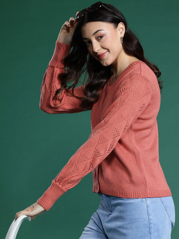 DressBerry Open-Knit Cardigan