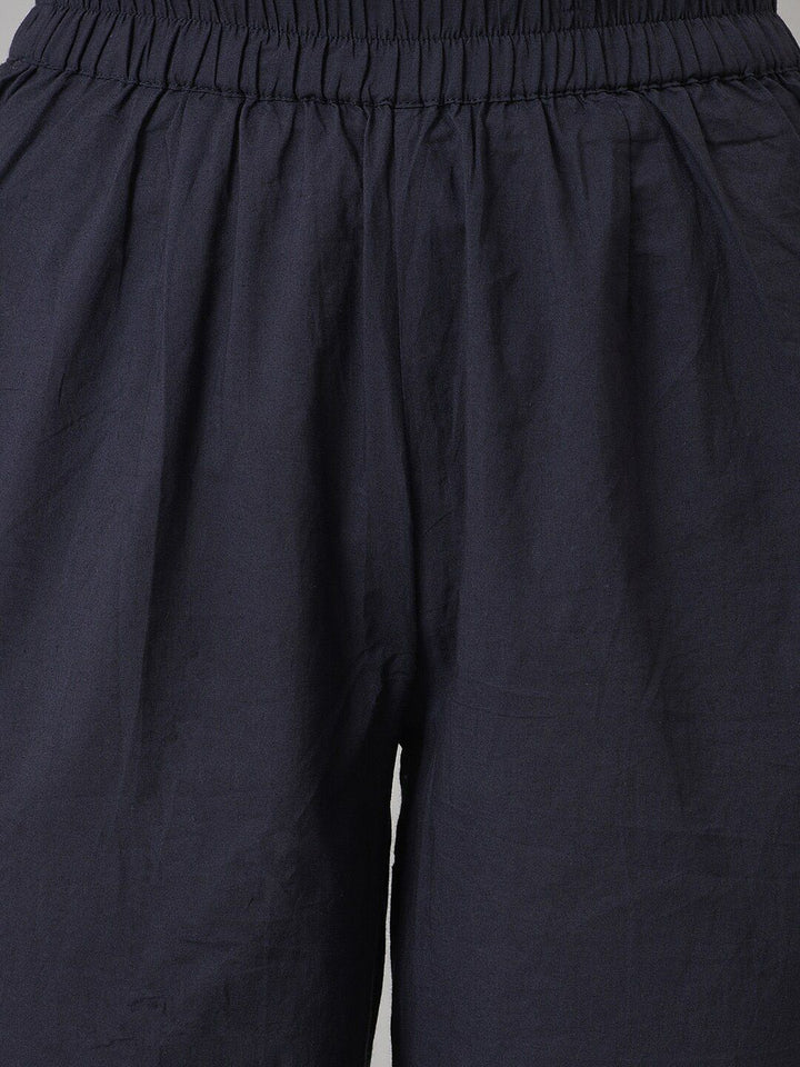 AURELIA Ethnic Motifs Printed Pure Cotton Kurta with Trousers & Dupatta