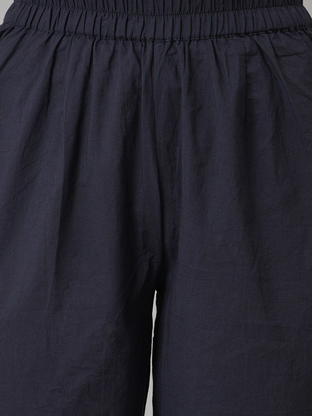 AURELIA Ethnic Motifs Printed Pure Cotton Kurta with Trousers & Dupatta