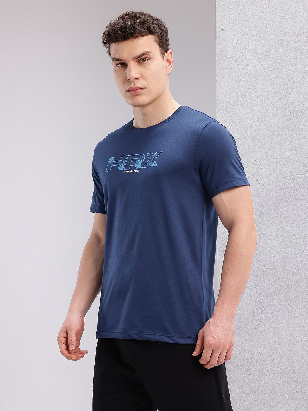 HRX by Hrithik Roshan Brand Logo Printed Training T-shirt