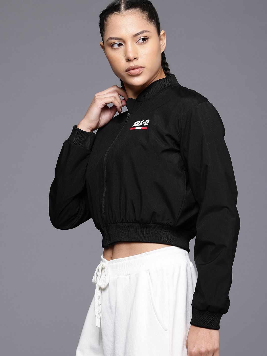 HRX by Hrithik Roshan Crop Bomber Jacket