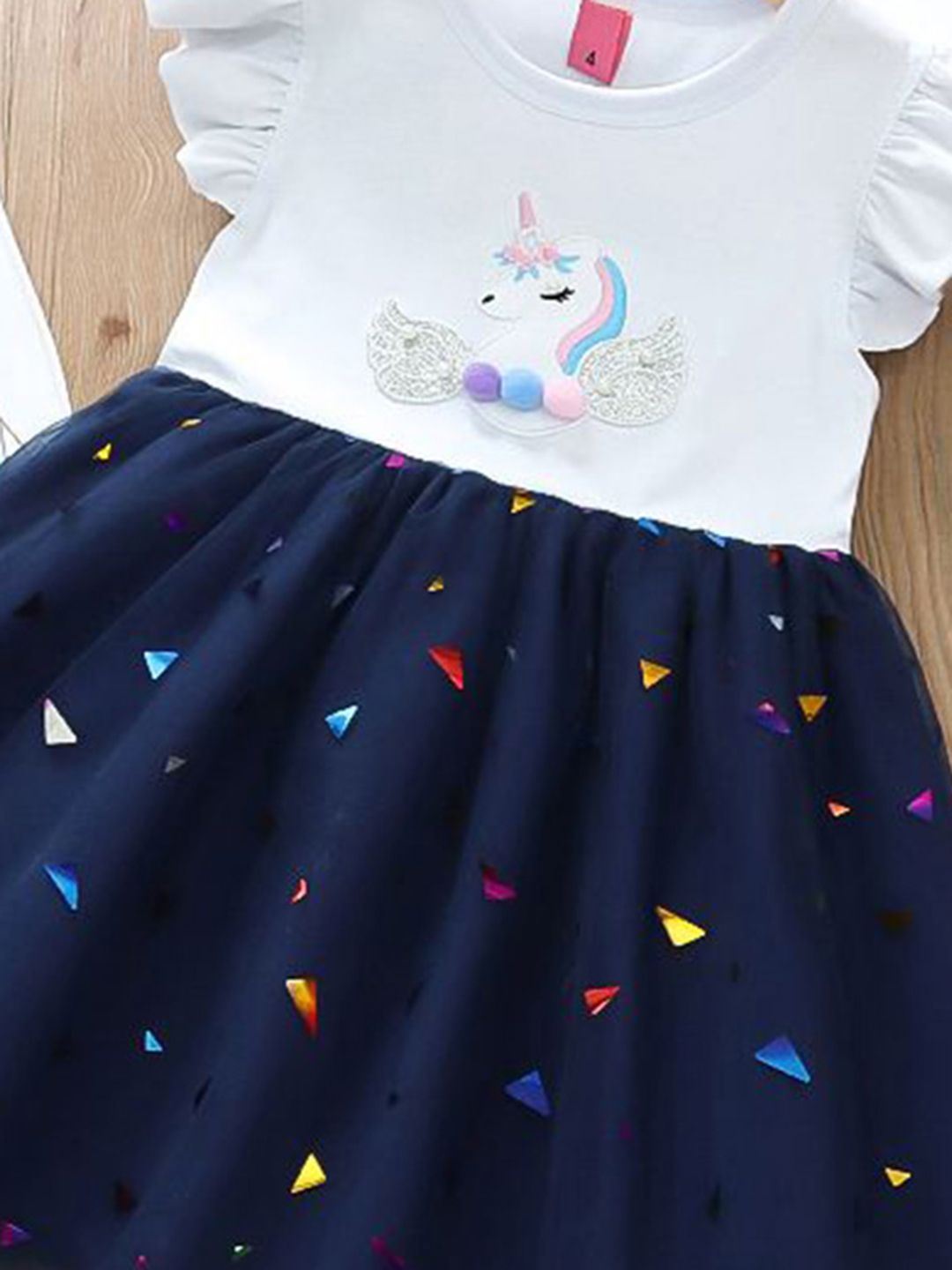 YK Girls Cotton Fit & Flare Dress