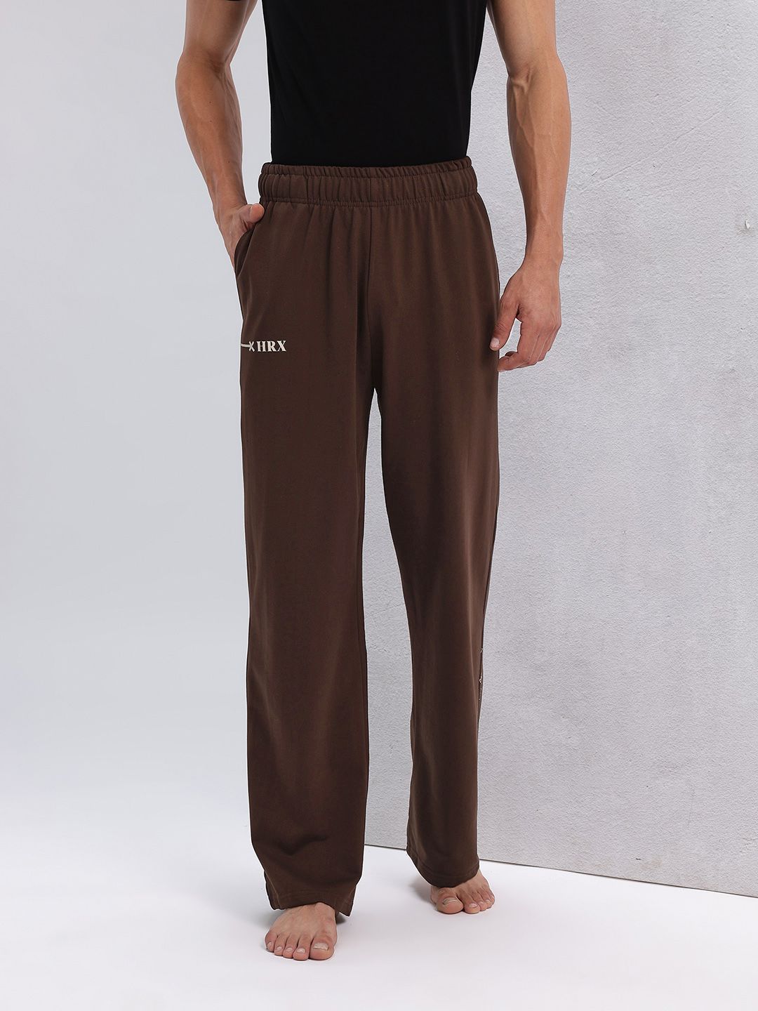HRX by Hrithik Roshan Men Typography Print Mid-Rise Yoga Track Pants