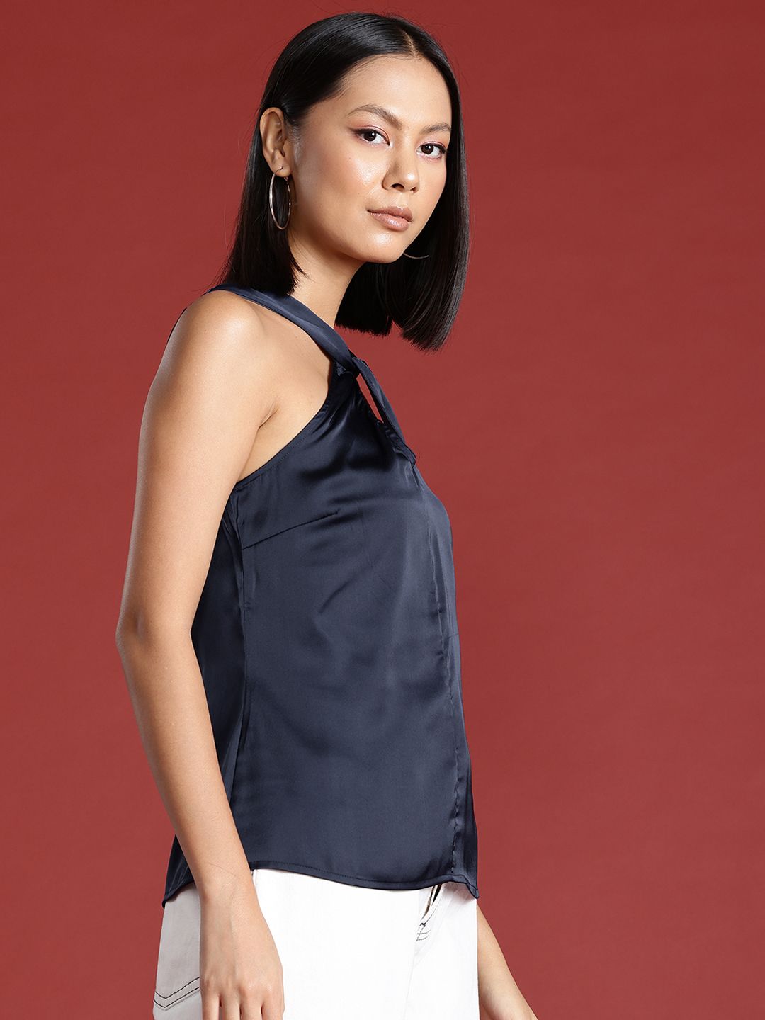 all about you Twisted Detail Satin Top
