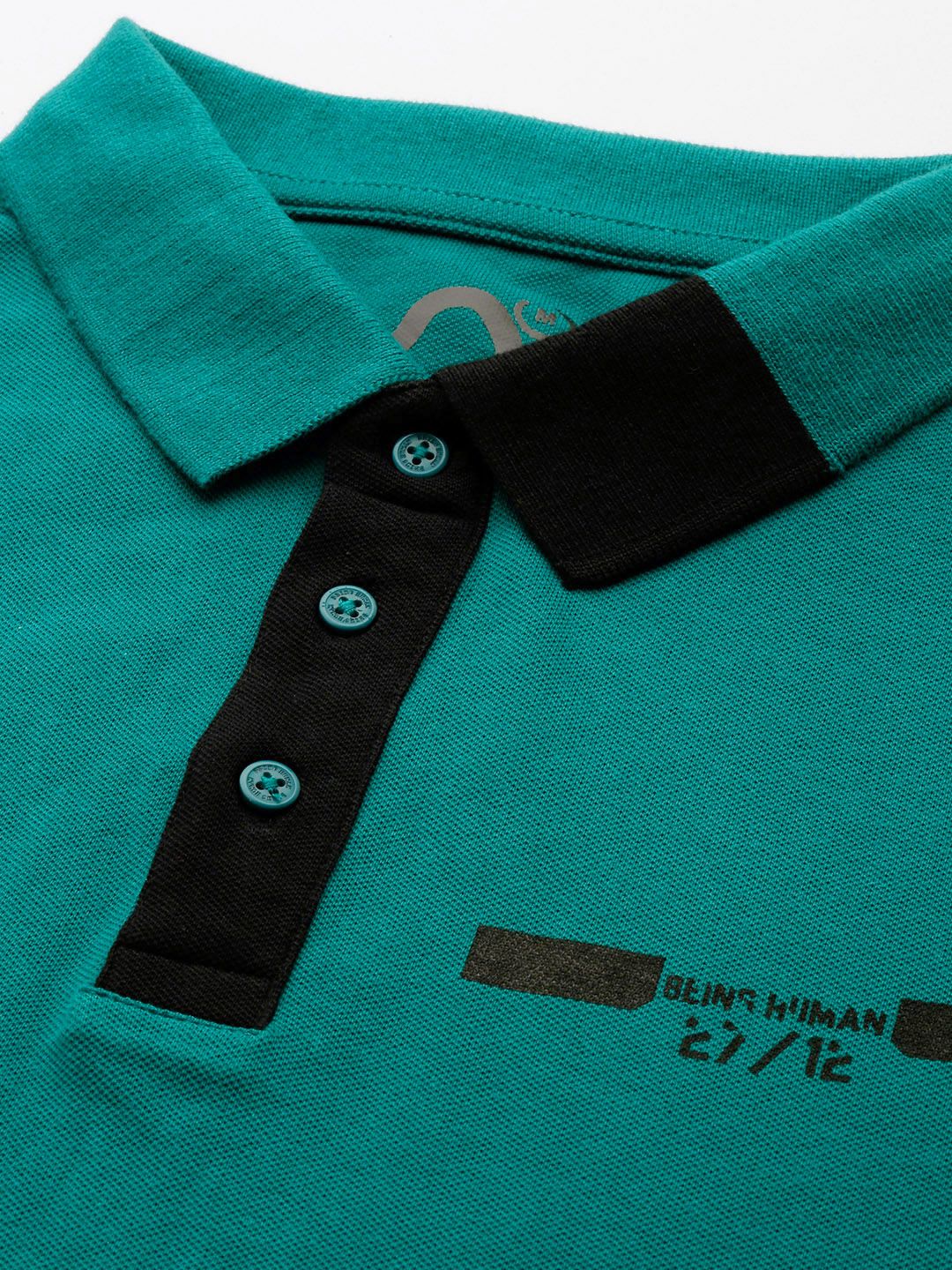 Being Human Polo Collar Pure Cotton T-shirt