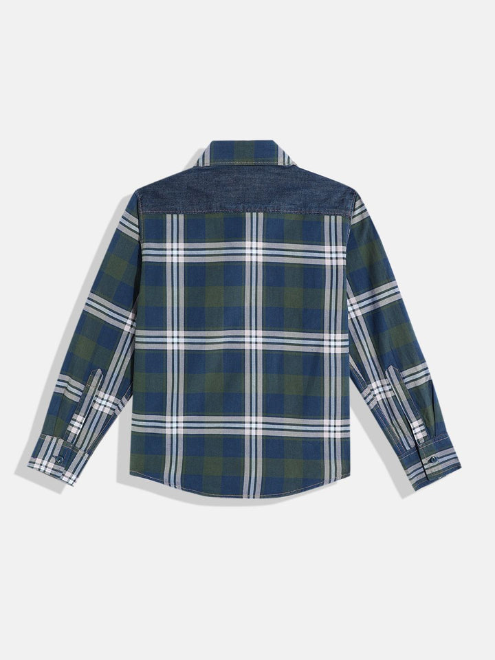 Monte Carlo Boys Tartan Checked Casual Smart Fit Shirt