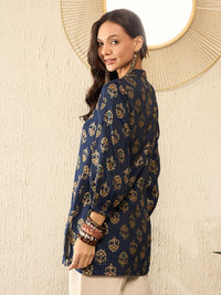 KALINI Women Floral Printed Mandarin Collar Top