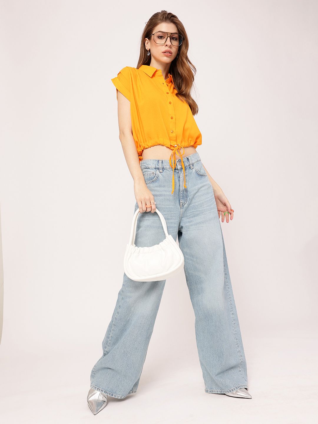 DressBerry Vibrant Game Shirt Style Crop Top