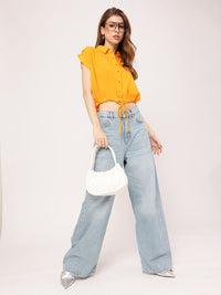 DressBerry Vibrant Game Shirt Style Crop Top