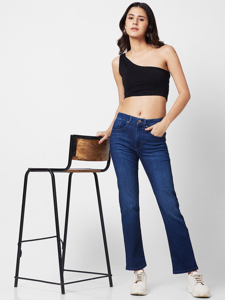 SPYKAR Women Straight Fit Heavy Fade Cotton Jeans