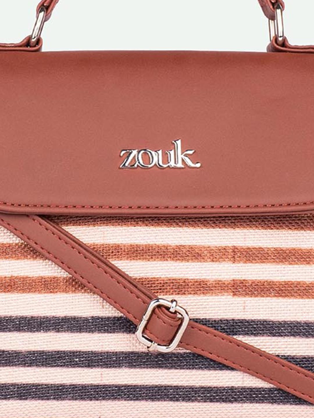 ZOUK Qutub Stripes Structured Handheld Bag
