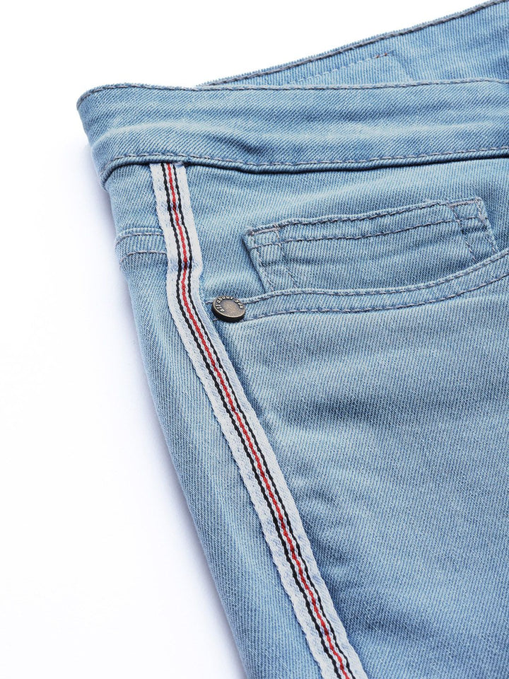 all about you Women Blue Skinny Fit Mid-Rise Clean Look Stretchable Cropped Jeans